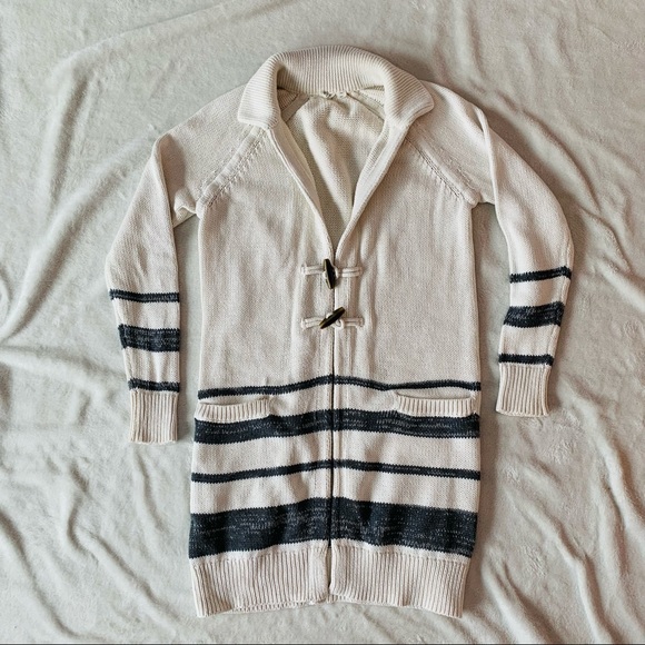 Gap Long Cardigan White/Grey size Small - Picture 1 of 5